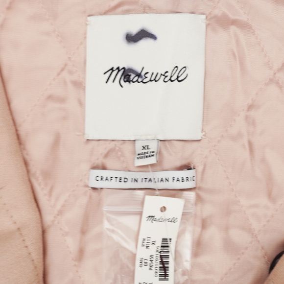 New MADEWELL Size XL Flap-Pocket Field Jacket in Pale Blush $298 NT117 - Picture 4 of 8